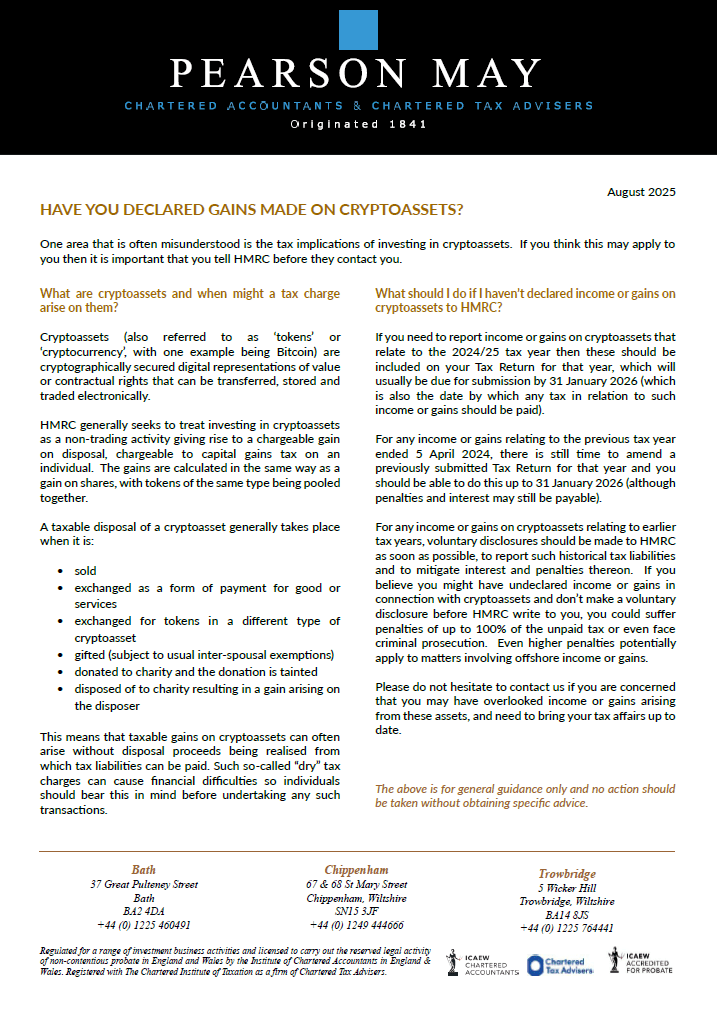 Have you declared gains made on cryptoassets?